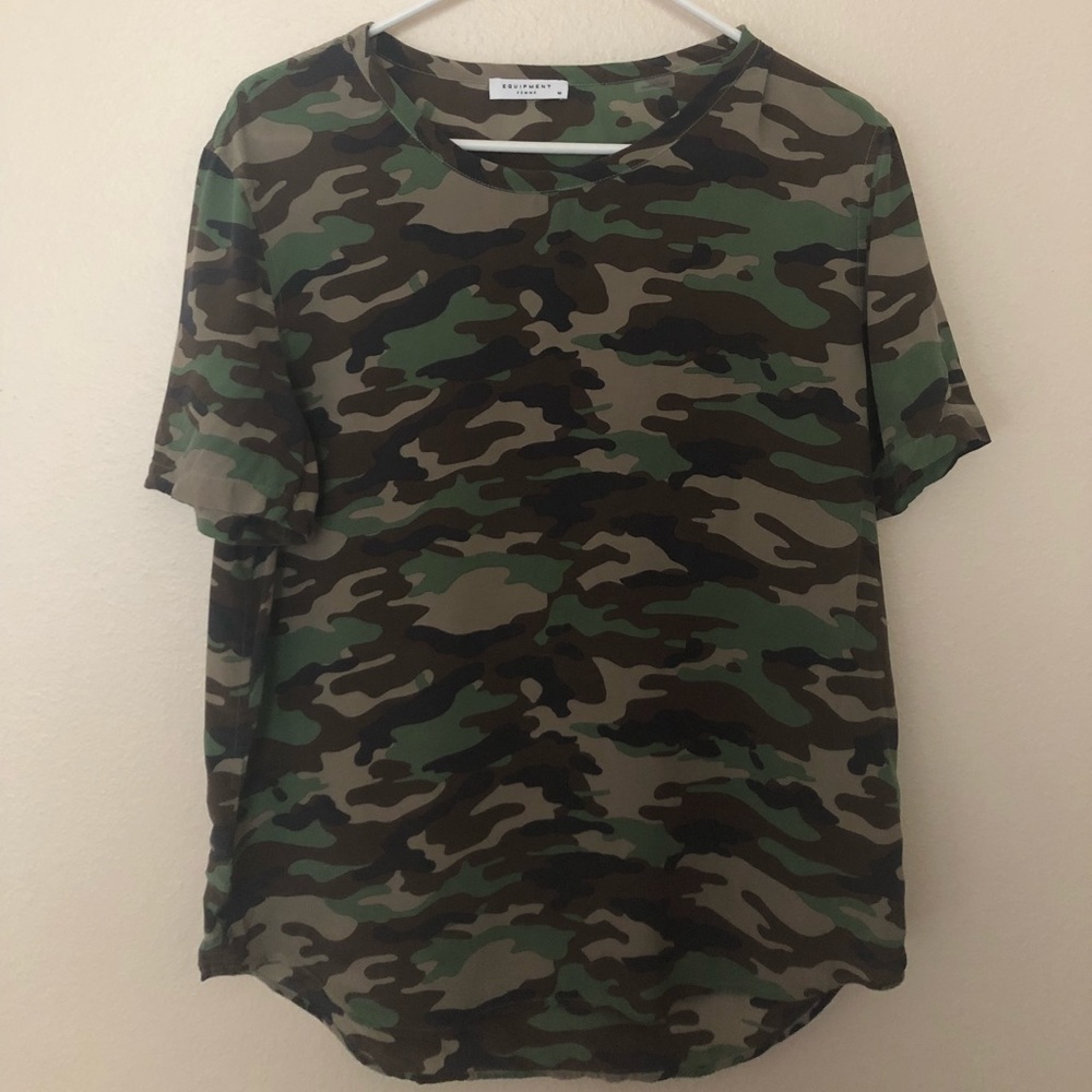 Equipment Camo Print Blouse